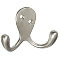 thumbnail image 1 of N830-152 Satin Nickel Double Prong Robe Hook, 1 of 1