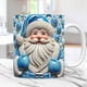 thumbnail image 1 of Taza navideña inflada con diseño de muñeco de nieve, taza de Papá Noel inflada de 15 oz y 11 oz., 1 of 5