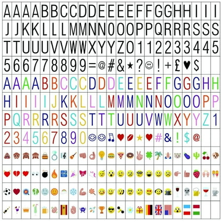 Signs For Home Decor Zerone 92pcs Colorful Letters Sign DIY For A4 LED Cinematic Light Box Home Party Wedding Decor ()