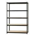thumbnail image 7 of Lorell 2,300 lb Capacity Riveted Steel Shelving 72" Height x 48" Width x 18" Depth - Recycled - Black - Steel, Particleboard - 1Each, 7 of 7