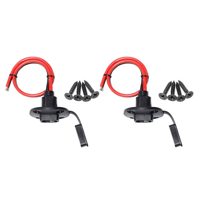 2 Conectores De Cable De Puerto De Pared Lateral Con Enchufe SAE De 30 Cm De Conexión Rápida Con 4 Tornillos Sunnimix Enchufe EC5 a terminal tipo O
