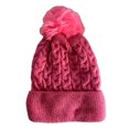 thumbnail image 1 of Gorro de Mujer Gorro Antialérgico de Lana Perla y Pirámide Forrado con Pompón Deng Xun unisex, 1 of 2