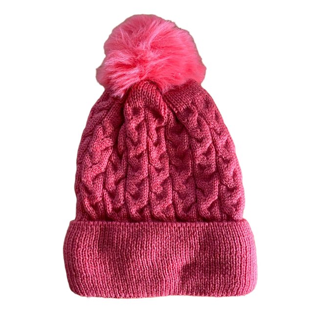 Gorro de Mujer Gorro Antialérgico de Lana Perla y Pirámide Forrado con Pompón Deng Xun unisex