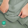 thumbnail image 4 of Regal Living Ultra Soft Plush Fleece Blanket, Double-Sided Cozy Warm Queen, Sage, 92" x 90", 4 of 9