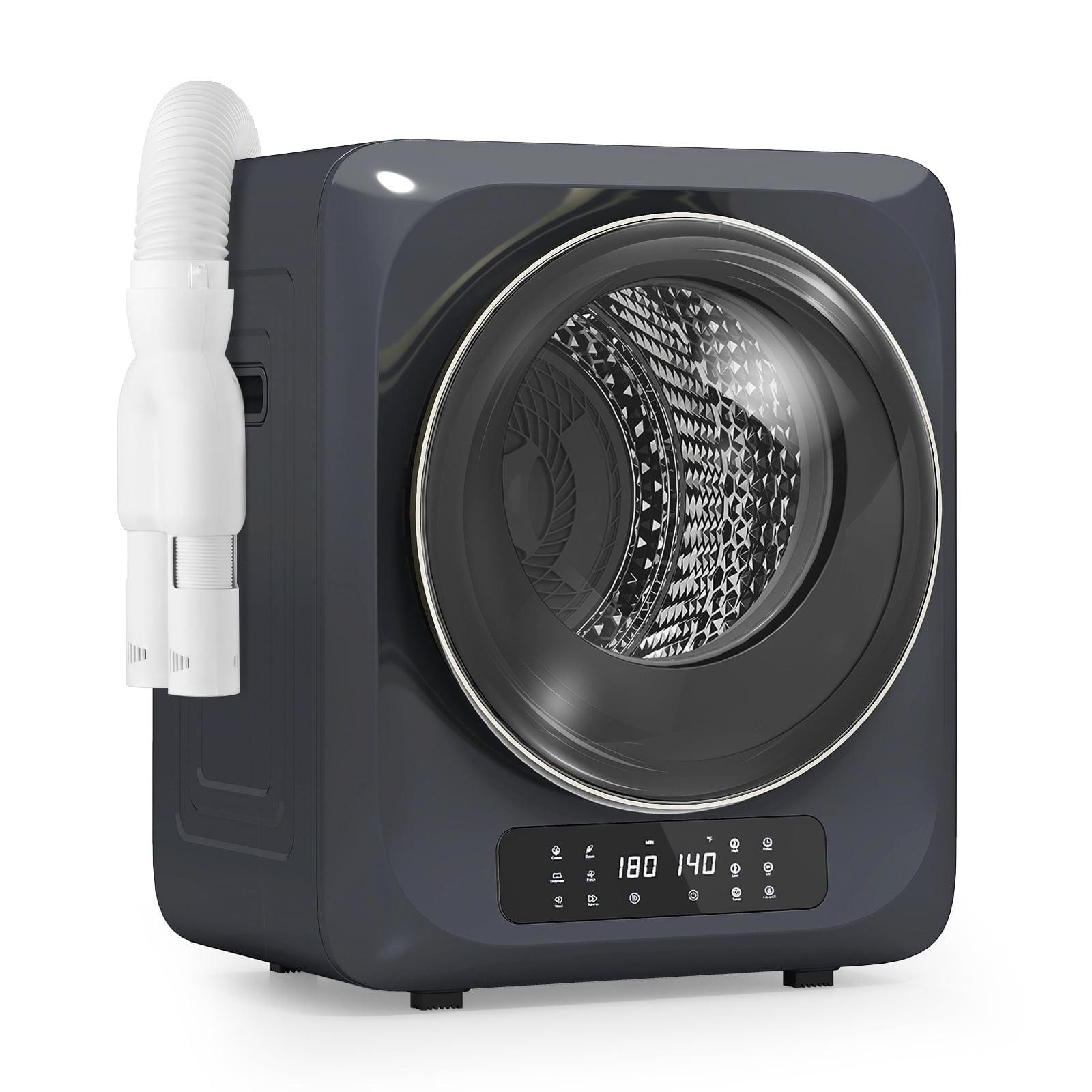 Auertech 1.6 Cu.Ft 850W Portable Clothes Dryer Electric Compact Dryer Machine w/ Shoe Dryer LED Control Gray