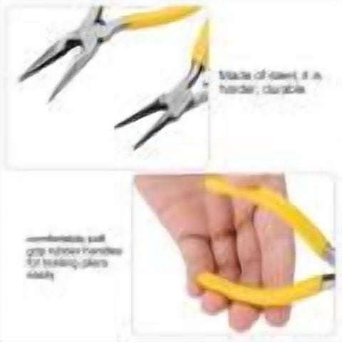 5pcs Professional Jewelry Pliers Tools Kit Round Bent Nose Beading Making DIY