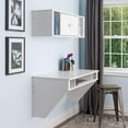 thumbnail image 5 of Prepac  SOHO Designer Floating Desk and Hutch Set, White, 5 of 6
