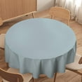 thumbnail image 4 of Round Table Cloth, Light Blue Solid Color Tablecloth Washable Dinng Table Covers Decorative for Kitchen & Table Linens 70" x 70", 4 of 8