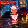 thumbnail image 2 of Patiojoy LED Double Santa Yard Sign Santa Christmas Decoration W/ String Lights & Stakes, 2 of 10