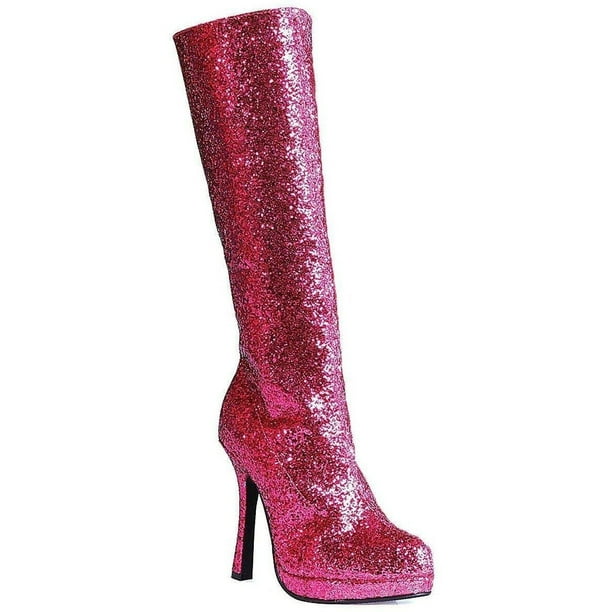 silver sparkle boots