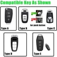 thumbnail image 2 of Key Fob Cover Compatible with Audi A3 A5 A5L A6 A6L Q6L Q6 RSQ6 RS6 SQ6 S6 E-tron 2025-2026 Crystal Diamond Keychain Case Holder Protector,Type-B-pink, 2 of 7