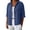 Blue, variant on Sheghy Womens Tops Oversized Urban Solid Cotton Linen Lapel Button Curved Hem 3/4 Sleeve Outer Shirt Black S