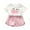 Pink, variant on Newborn Baby Girl Clothes Summer Girls Short Sleeve Top Shorts Suit Comfortable Fashion Cartoon Fruit Plaid Print Children Two Piece Suit Green,18-24 Months