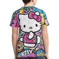thumbnail image 2 of Boys Girls Hello Kitty Shirt Graphic T-Shirt Crewneck Short Sleeve 3d Colorful Tops Tees, 2 of 7