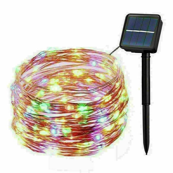 LED Solar String Lights Waterproof Copper Wire Fairy Garden Party Decor Outdoor Atmosphere Decoration with 20M Cable