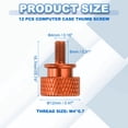 thumbnail image 2 of 12 Pcs M4*0.7 Knurled Thumb Screw Computer Case Threaded Hand Tighten Screws for PC Case, Orange, 2 of 7