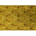 thumbnail image 1 of Ahgly Company Machine Washable Indoor Rectangle Oriental Yellow Industrial Area Rugs, 8' x 10', 1 of 4