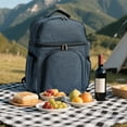 thumbnail image 5 of Picnic Backpack & Accessories - Picnic Set for 2 Person with 2 Insulated Cooler Compartment, Lightweight Blanket and Cutlery Set, Perfect for Wedding Gifts for Couples and Bridal Shower Gifts, 5 of 6