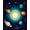 Navy Blue Multicolor, Pattern 1, variant on ODIKA Space Galaxy Star Map With System And Astronaut Motif for Queen Size Bedroom, Under Bed, Master , Foldable Easy Care