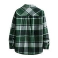 thumbnail image 6 of Men's casual long sleeve shirt lapel button Double side pockets top youth plaid outwear, 6 of 7