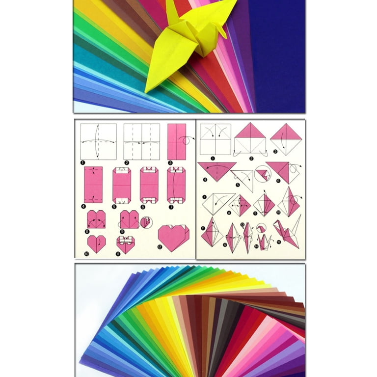 MECCANIXITY 125 Sheets Origami Paper - Double Sided 6x6 Inch Square Sheets For Crafts, Beginners & DIY Projects