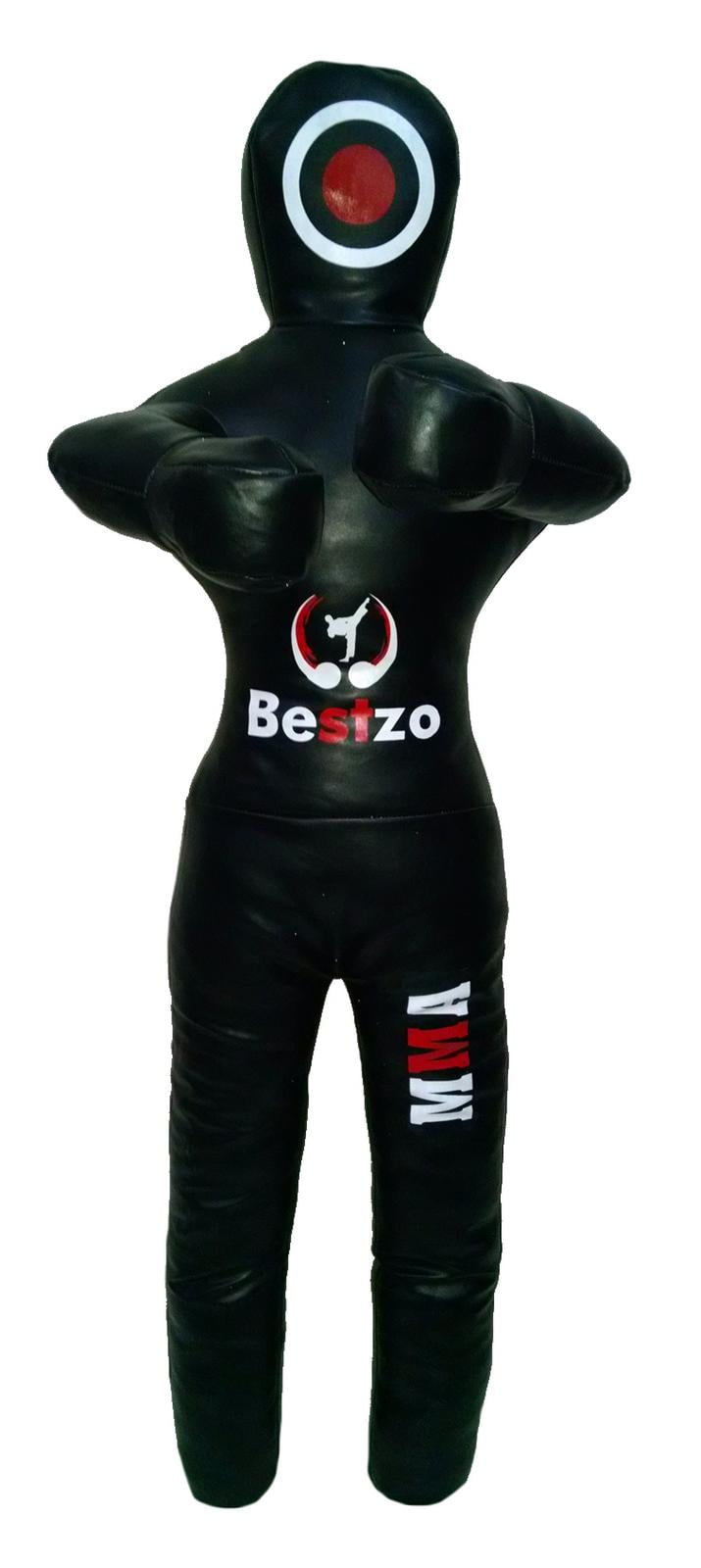 Bestzo MMA Jiu Jitsu Judo Throwing and Grappling Dummy Black Synthetic Leather 