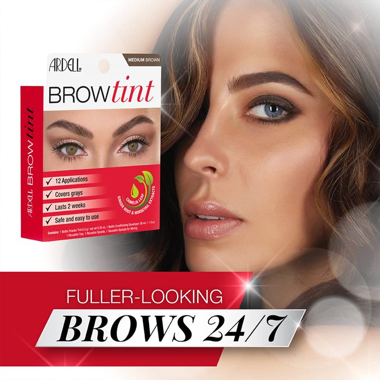 Brow Tint Kit, Semi-Permanent Brow Dye with Natural Extracts