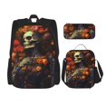 thumbnail image 1 of Fotbe Vintage Floral Skull Set Escolar 3 en 1 para Niños - Mochila Duradera con Lonchera Aislante y Estuche para Lápices - Mochila Escolar para Niños y Niñas, 1 of 7