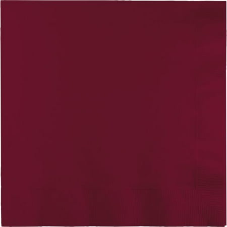 4 Basic Napkins - Touch of Color Dinner Napkins, 3-Ply, 1/4 Fold, Burgundy, 25 Ct