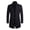 Navy, variant on Men's Wool Blend Pea Coats Winter Long Sleeve Slim Fit Topcoat Thermal Quilted Coat Jacket Fall Thick Work Casual Classic Navy Small