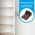 thumbnail image 4 of Uxcell Plastic Corner Braces L-Shape Bracket Right Angle Board Holder Brown 0.91x0.91x1.69", 4 of 6