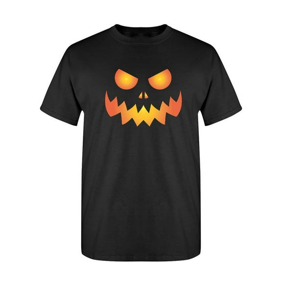 Pumpkin Scary Face T-Shirt Men -SPIdeals Designs, Male 4X-Large