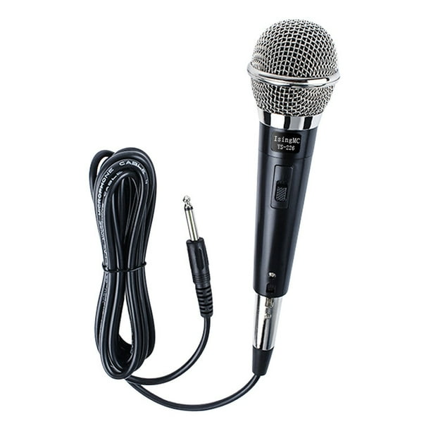 Micrófono dinámico M135 (patrón cardioide, conector jack de 3,52 mm, longitud de cable de 3 m, karaoke) negro