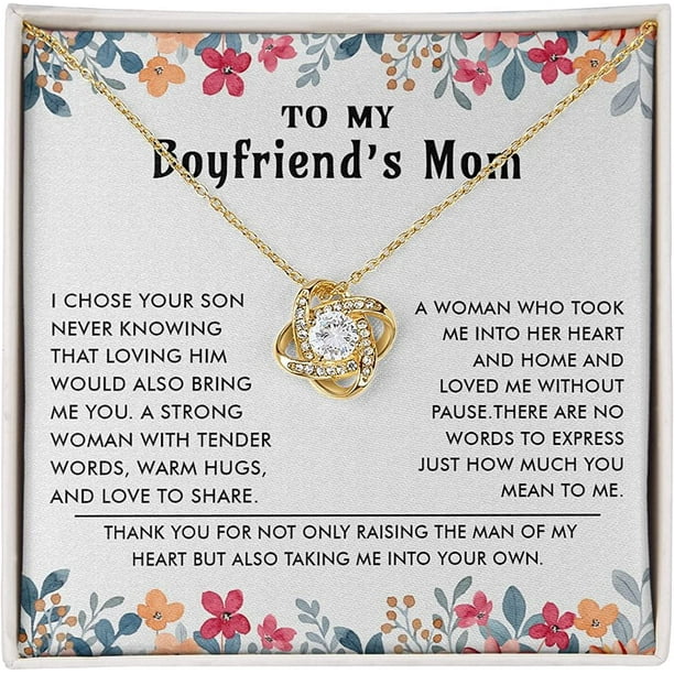 To My Boyfriend Mom Necklace Best Jewelry Gifts for Boyfriend s