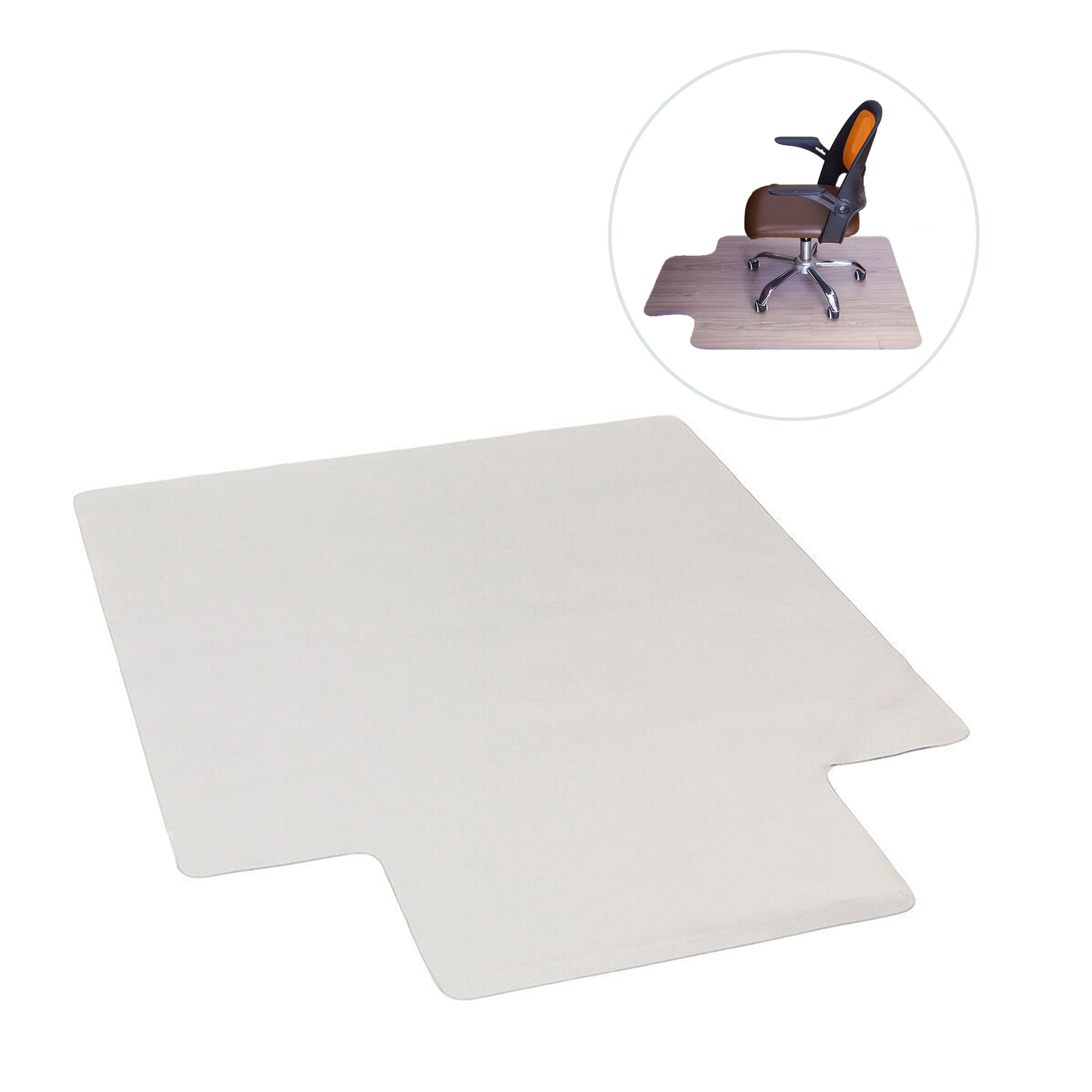 Musuos Transparent Plastic Floor Protect Mat with Lip NonSlip Chair