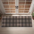 thumbnail image 2 of Brown and Black Checkered Pattern Washable Non Slip Indoor Door Mat, Decorative Entry Rug for Entrance, Bedroom, Kitchen, Bathroom, 16"x47", 2 of 6
