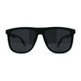 thumbnail image 1 of Polarized Hipster Flat Top Horn Rim Light Weight Slick Sunglasses Matte Black, 1 of 4