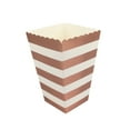 thumbnail image 1 of 12pcs Popcorn Paper Boxes Rose Gold Horizontal Stripe Miniature Scalloped Cardboard Party Candy Container Treat Cartons for Party, 1 of 8