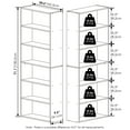 thumbnail image 3 of Furinno JAYA Set of 2 6-Tier Bookshelf 9.5 x 24.6 x 71 in Amber Pine, 3 of 5