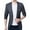 Grey1, variant on Men's Single Breasted Sport Coat Slim Fit Blazer Jacket Business Casual Suit Separate Black1 36