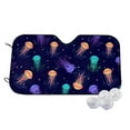 thumbnail image 2 of Lsque Sea Jellyfish Car Windshield Sun Shade | Accordion Folding Style Auto Shade for Car Truck SUV Van | Blocks UV Rays Sun Visor Protector | Medium, 2 of 7