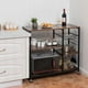 thumbnail image 4 of Costway Carrito de cocina con ruedas universales, carrito de cocina para microondas con estructura de metal repisas cesta y ganchos, fácil de montar, 4 of 6