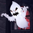 thumbnail image 1 of FT Halloween Inflatable Scary Ghost Outdoor Decoration Inflatable Window Breaker Decoration with Rotating Purple LEDs Blow Up Ghost Halloween Window Decor for Party Garden Yard Deco, 1 of 9