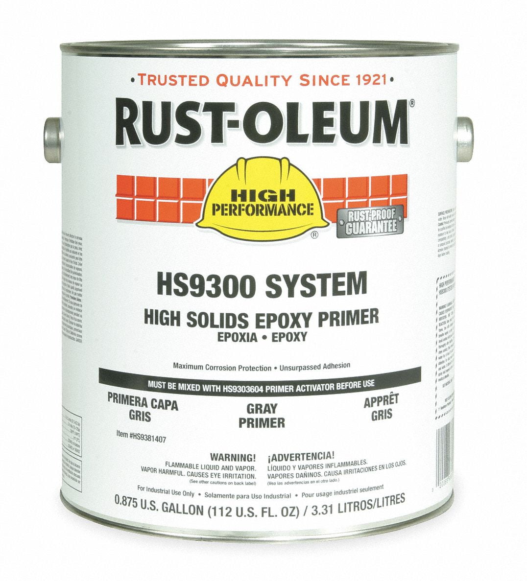Rustoleum Epoxy Primer 1 gal. Gray HS9381407
