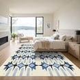 thumbnail image 3 of ODIKA 2'x3' Machine Washable Non-Slip Area Rug, Geometric Blue High Traffic Rug with Pad, Blue, 1041797, 3 of 8