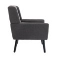 thumbnail image 5 of Modern Soft Linen Material Ergonomics Accent Chair Living Room Chair Bedroom Chair Home Chair With Black Legs For Indoor Home, 5 of 7