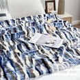thumbnail image 6 of Home Soft Things Multi Jacquard Faux Fur Throw - Blue - 50x60'', 6 of 13