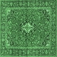 thumbnail image 1 of Ahgly Company Indoor Square Oriental Emerald Green Traditional Area Rugs, 5' Square, 1 of 4