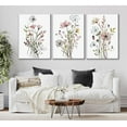 thumbnail image 2 of 3Pcs Vintage Wildflower Canvas Wall art Country Farmhouse Watercolor Flower Botanical Painting Pictures Wall Decor Floral Poster Print Artwork for Bedroom Living Room Girls Room Decoration, 2 of 7