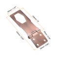 thumbnail image 4 of 4 Inch Keyed Hasp Locks Zinc Alloy Twist Knob Keyed Locking Hasp w Screws for Door Keyed Alike Copper Tone 2Pcs, 4 of 6